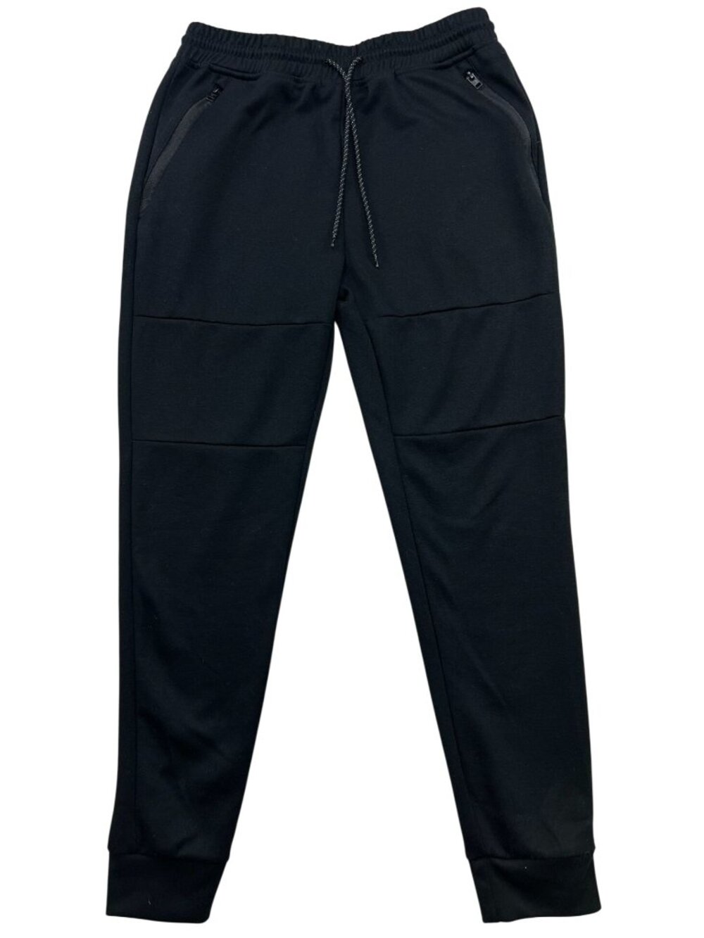 Southpole Youth Jogger Pants Drawstring Elastic Waist Size L Black Zip Pockets